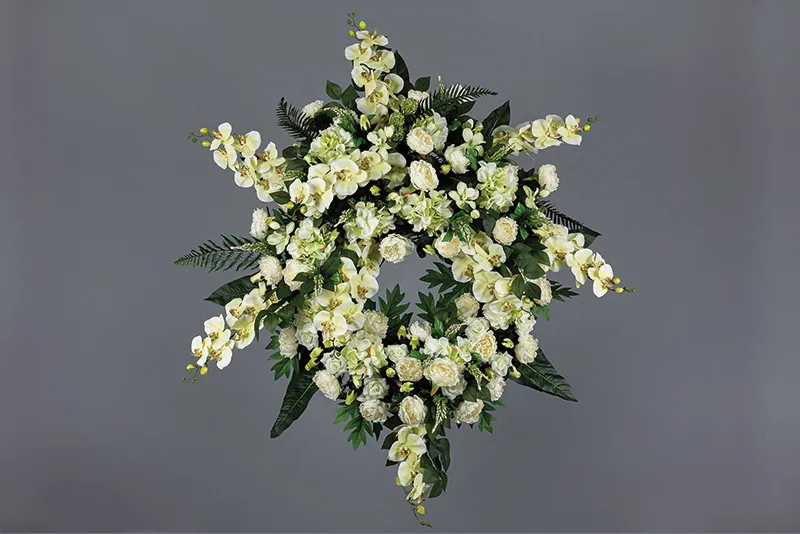 [92209] Composition florale pastel en fleurs blanches