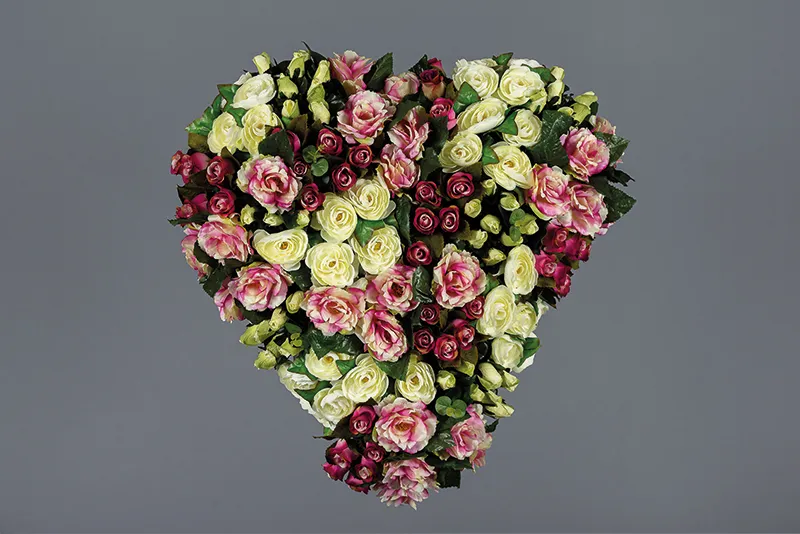 [92100] Coussin funéraire rose doux