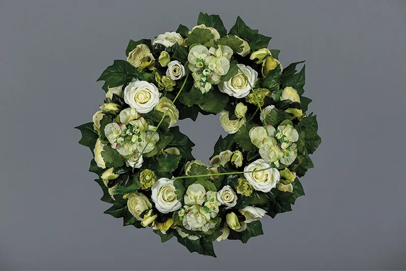 [92502] Couronne blanche et verte