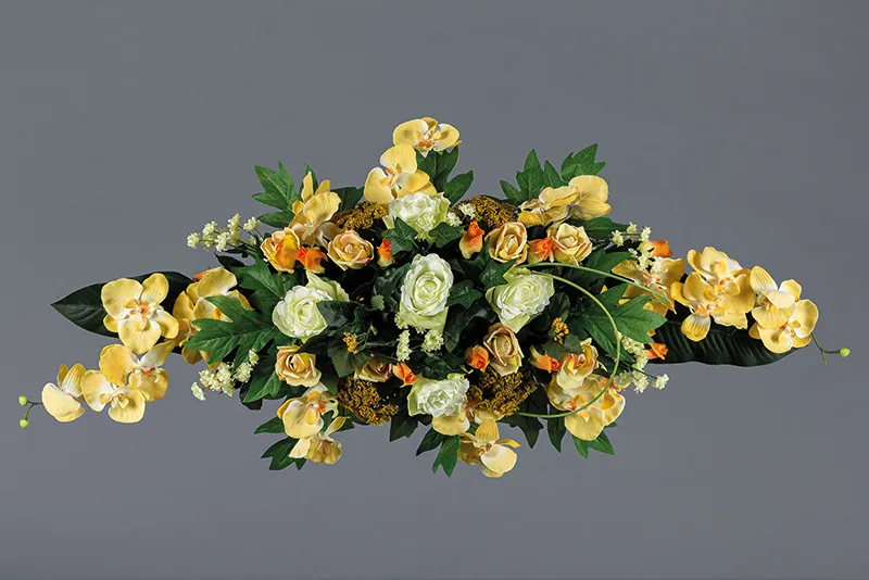 [92411] Gerbe de fleurs jaune et orange