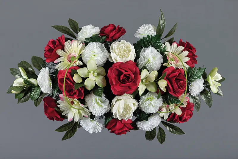 [92416] Composition blanche et rouge